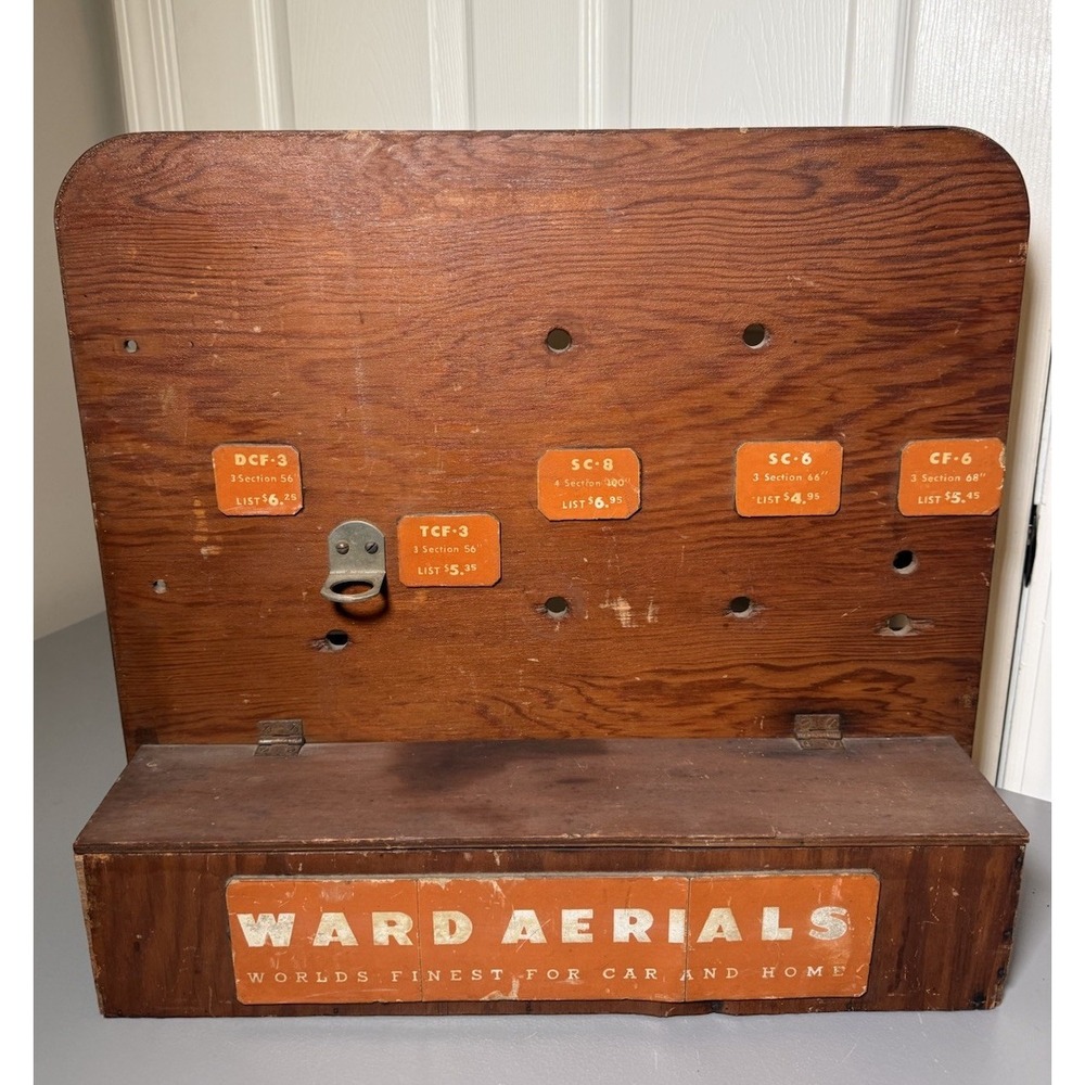 Vintage 1940s Ward Aerials Antenna Car And Home Advertising Sign Store Display